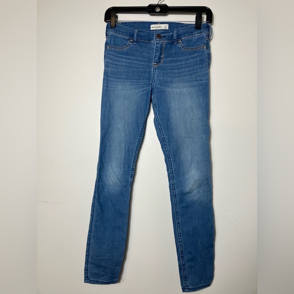 lot of 2 abercrombie kids jeans Girls Sz 14 Slim‎ Denim Casual School 26” Inseam - Picture 2 of 9
